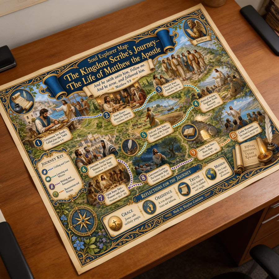 Life of Matthew Bible Map & Guidebook, Sunday School Poster, Soul Explorer Printable