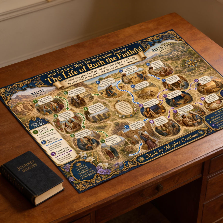 Life of Ruth Bible Map & Guidebook, Sunday School Poster, Soul Explorer Printable