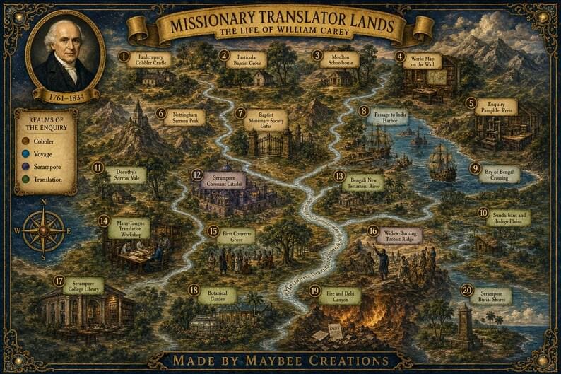 Missionary Bible Map 7-Pack