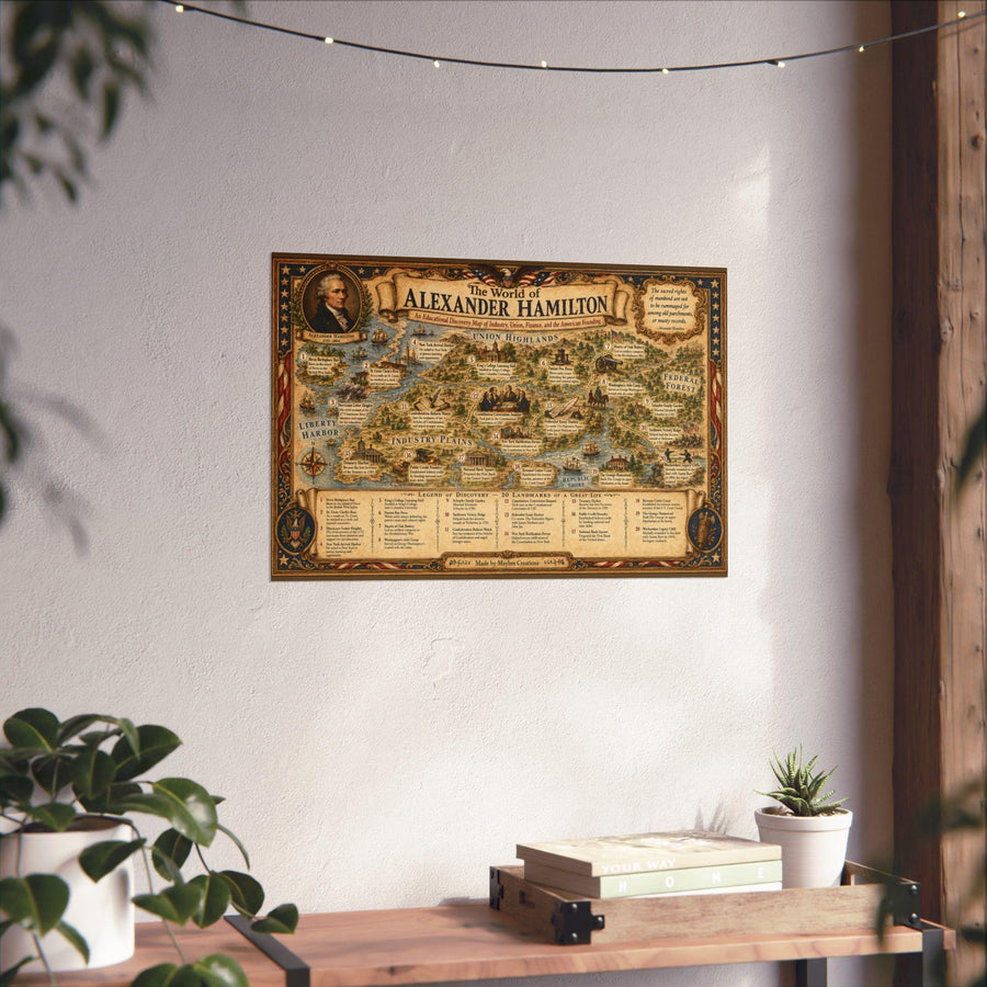 Alexander Hamilton History Map & Guidebook, Founding Father Wall Art, Liberty Explorer Printable
