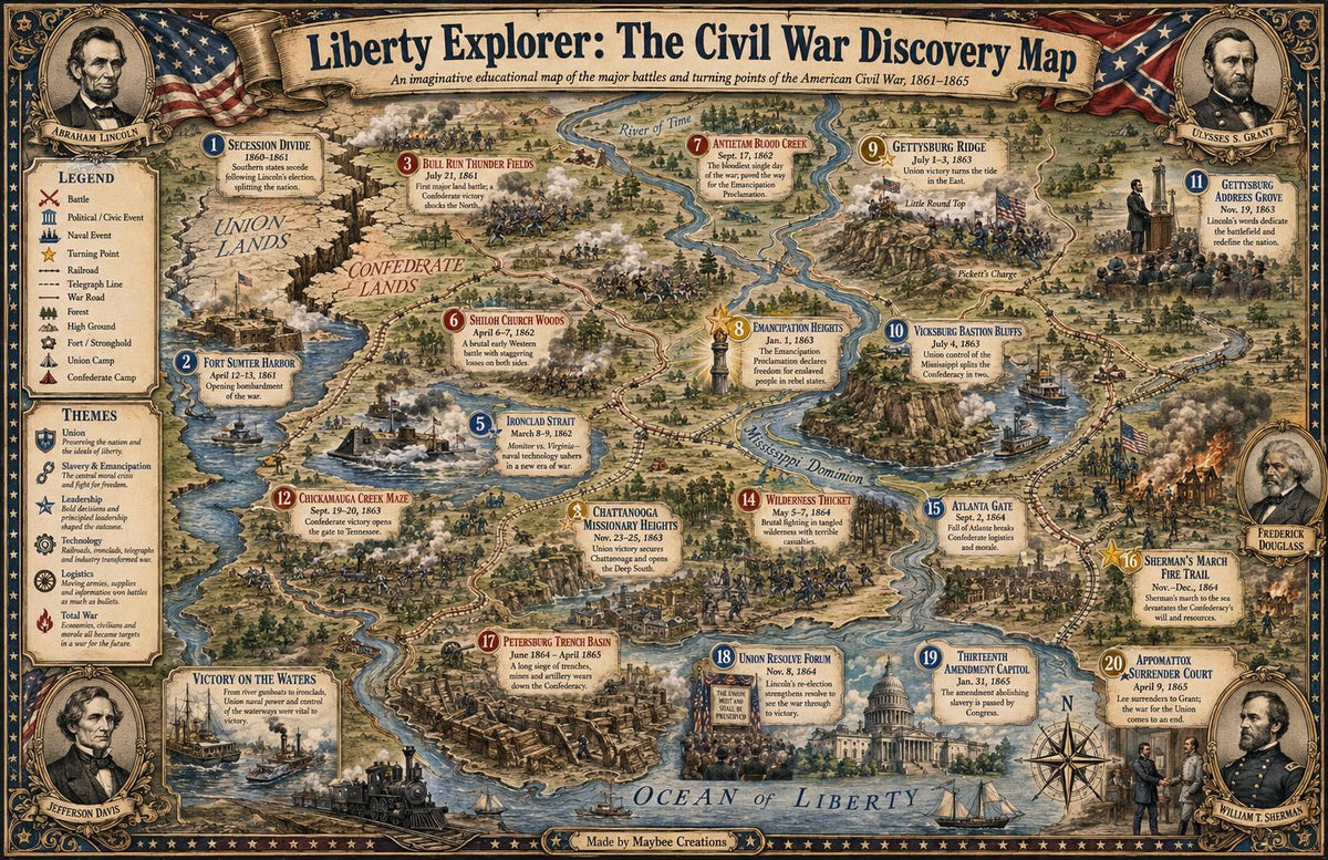 Early American Wars Map 4-Pack