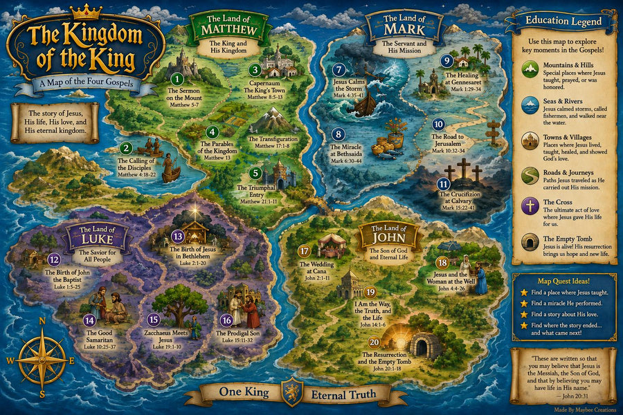 New Testament Books Bible Map Bundle