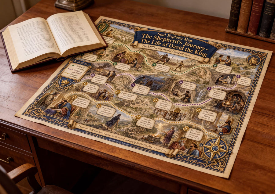Life of David Bible Map & Guidebook, Sunday School Poster, Soul Explorer Printable